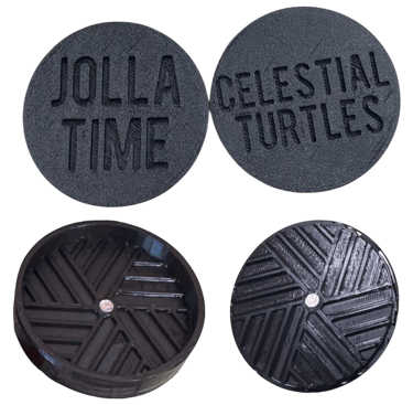 grinder nero personalizzato con la scritta celestial turtles