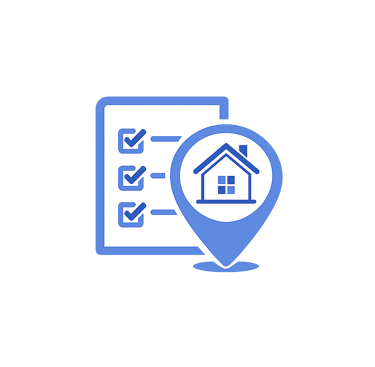 Icon representing property-based underwriting for private capital funding