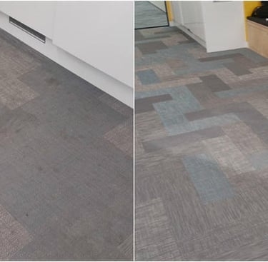 before and after carpet cleaing 