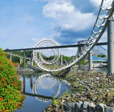 big loop corkscrew vekoma coaster heide park