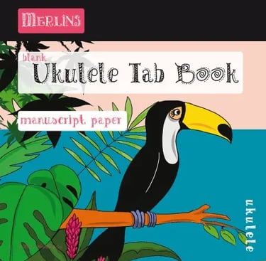 Cover of Merlins Ukulele Tab Book: Manuscript Paper