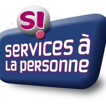 logo services à la personne officiel bleu et blanc