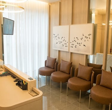 Sala de recepção do consultório de Lajeado/RS.