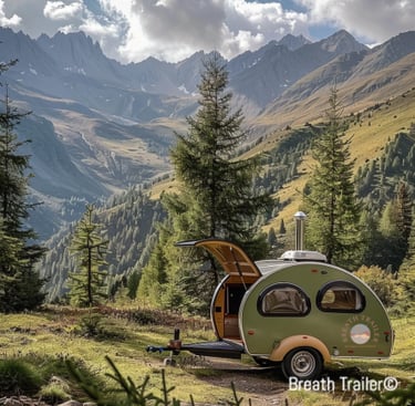 teardrop trailer nature forest