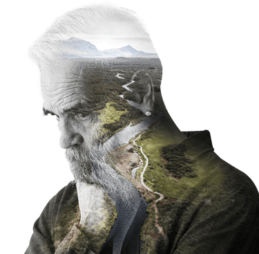 man creative composition background 