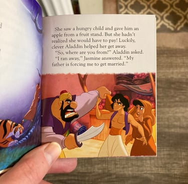 Princess Advent Calendar - Aladdin Inside the Booklet