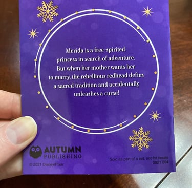 Disney Advent Calendar Brave Back Cover