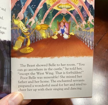 Disney Advent Calendar Beauty and the Beast Interior