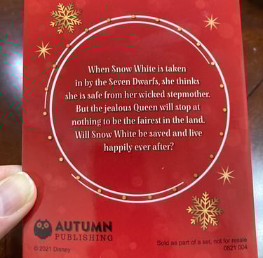Disney Advent Calendar Snow White and the Seven Dwarfs Back Cover
