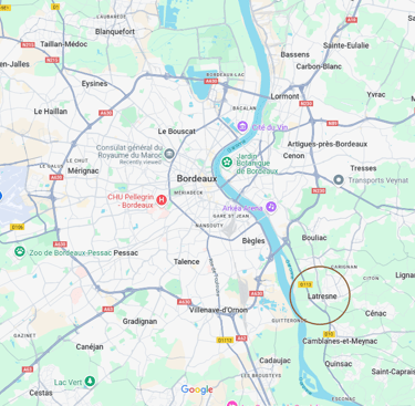 Localisation Latresne