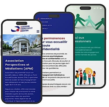Conception de site web responsive pour APM Écoute Jeunes à bagneux, par Lz Créa