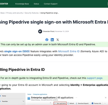 Pipedrive Single Sign-On Knowledge Base Image
