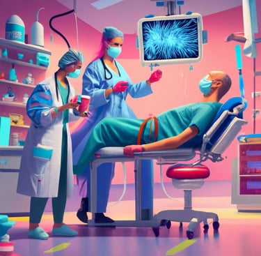 a doctor and a nurse in a hospital room