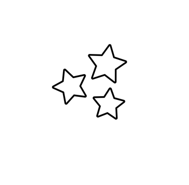 Elément décoratif - étoiles monolignes noires  Joanie Frigau