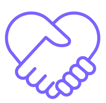 a handshake with a heart shaped handshakt