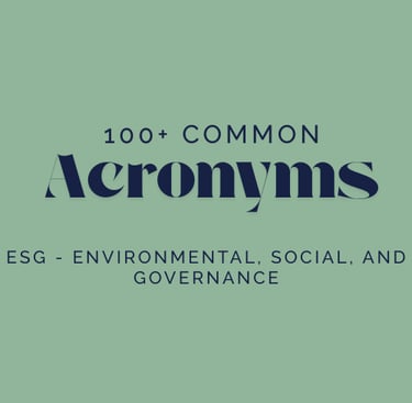 ESG Acronyms