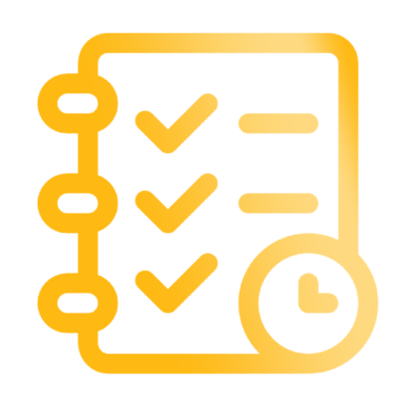 ícone de um caderno com checklist