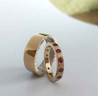 A pair or wedding bands that will last the test of time.