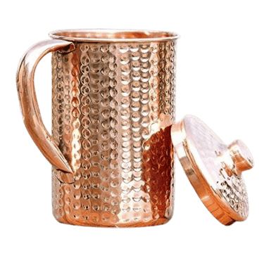 Hammered Copper Jug Front View