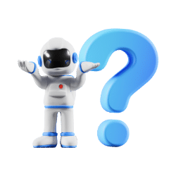 a person in a white space suit and a question mark