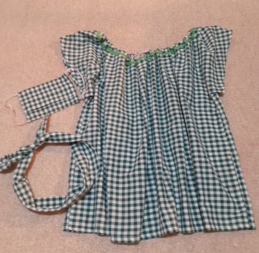 1950's style green check dress with hair band