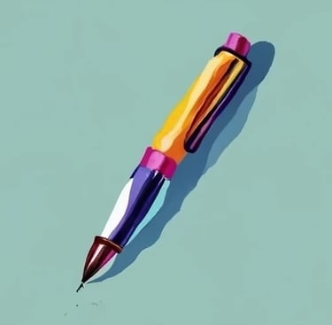 Gen AI watercolor - a pen