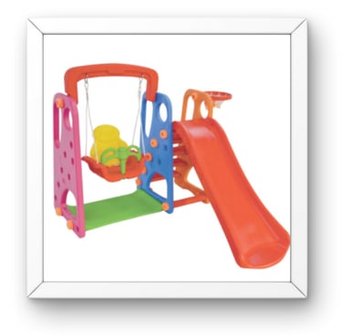 kids slide with swing