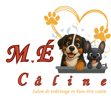 LOGO de M.E Câline salon de toilettage et bien être canin et félin