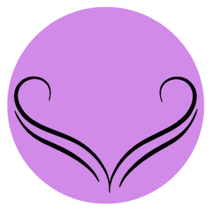 Two hands inside pink circle supporting wellness