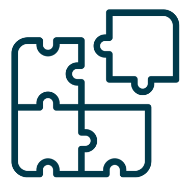 a puzzle piece of puzzle pieces with a blue background