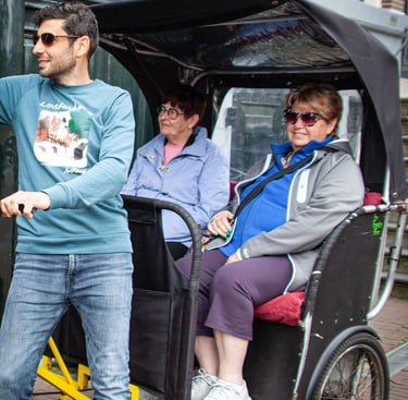 canadial ladies on bike taxi