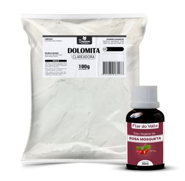 dolomita e óleo de rosa mosqueta
