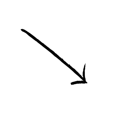 a black and white photo of a black arrow pointing to the left