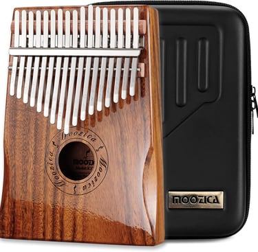 MOOZICA 17 teclas kalimba, instrumento musical de piano de pulgar profesional de madera maciza de ko