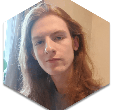 A headshot photograph of a man with long ginger hair, looking towards the camera.