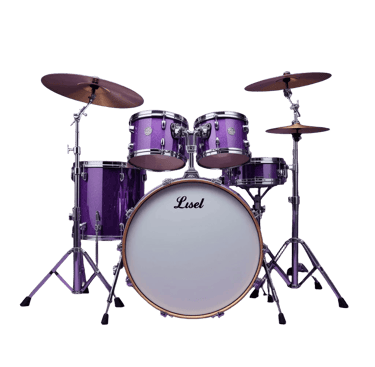 Ett lila trumset vintage stil