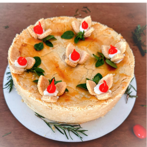 Torta gourmet de salmão