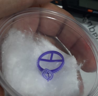 Impresion 3D en cera de Anillo de Compromiso Marquesa Halo