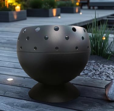 brasero en acier upcyclé collection Ignis