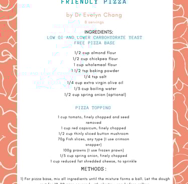 diabetic and kidney friendly pizza