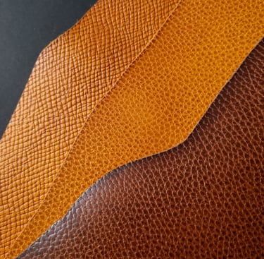 Vegetable tanned Walpier's tannery leather in different prints