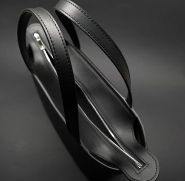 Medium size black nappa leather tote bag