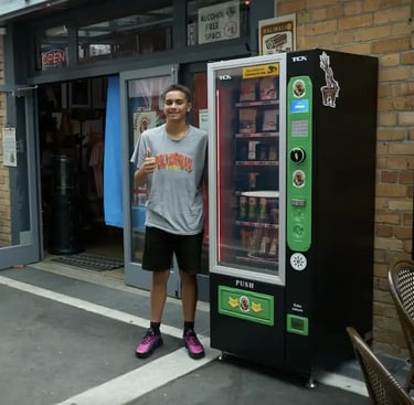 Commercial TCN vending machine installed at a retail location in New Zealand