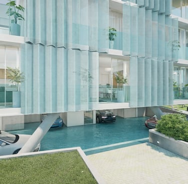 Moderna stambena novogradnja u Zadru - Render Zgrade 1 s prostranim terasama