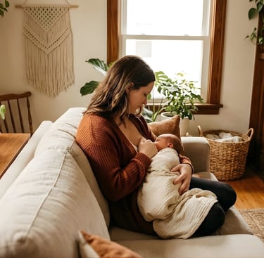 Soulager les douleurs d'allaitement et de dos après l'accouchement.
