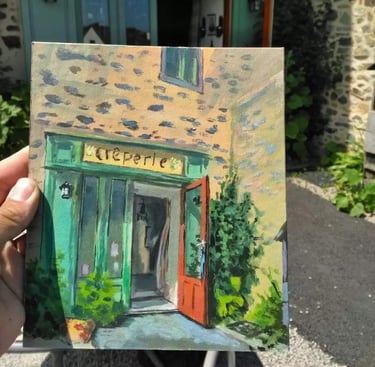Pochade réalisée pour L'Ôtë d'la Flora.