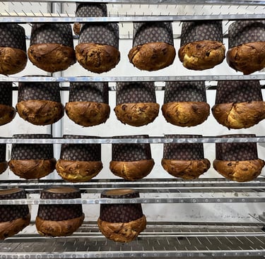 Panettone feito com técnica Italiana