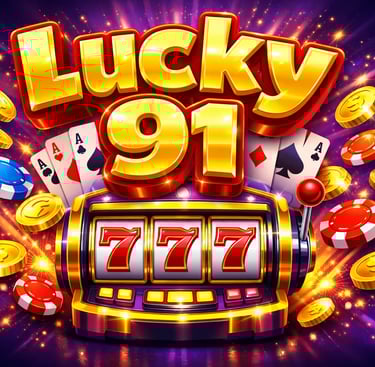 Lucky 91 homepage dashboard showing user interface and navigation menu