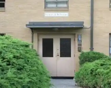 Visitors' and Deliveries' entrance.