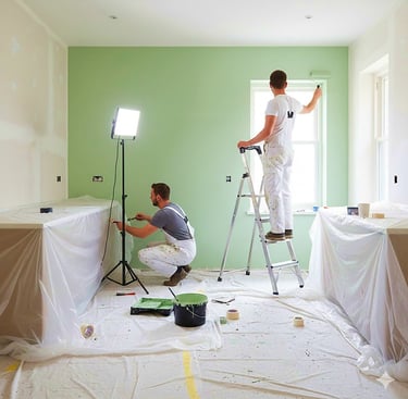 peinture d'une pièce par P.S.Immo